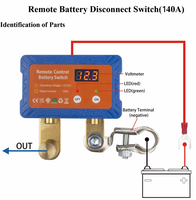 Interrupteur de protection de batterie en cuivre à télécommande 12V, indice de protection IP65, circuit bidirectionnel anti-fuite pour la puissance de la voiture, perte de puissance