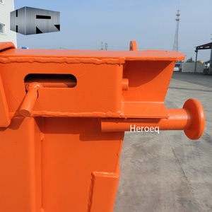 Poubelles renforcées en métal Skip Merrell Poubelles de <span class=keywords><strong>recyclage</strong></span> en <span class=keywords><strong>verre</strong></span> Boîte à ordures en acier de 6 verges cubes Poubelles personnalisées avec porte - Product Image 5