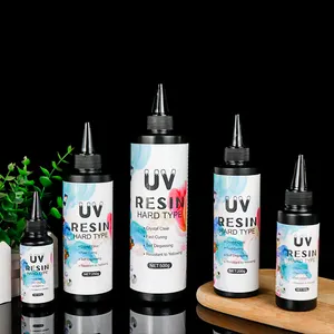 100g 에폭시 UV 라이트 수지 키트 UV 클리어 주조 경화 보석 만들기 용품 목걸이 키 체인 팔찌 예술 공예 수지