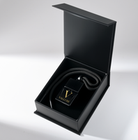 Vente en gros de flacons diffuseurs de parfum pour voiture en verre carré de 8 ml avec bouchon, boîte d'emballage magnétique à rabat avec marquage à chaud