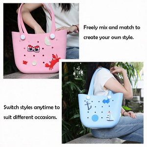 Bolso de Playa de Media Luna de EVA, Ligero, Versátil y Moderno, con Dos Correas, Impermeable, 3L+, Correa Extraíble, Accesorios DIY para Vacaciones - Product Image 4