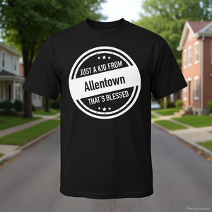 Maglietta Just A Kid From Allentown nera unisex per adulti taglia media - Product Image 3