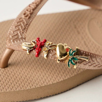 Breloques en cuivre de qualité supérieure pour chaussures, personnalisables, pour sandales et tongs, décorations tendance pour femmes et filles, idéales pour l'été et la plage