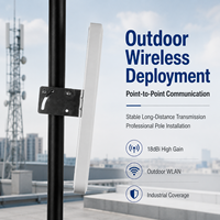 Antena WiFi 2.4G de 18dBi de Alta Ganancia, Antena Direccional de Panel para Exteriores de Largo Alcance, Antena WLAN AMXW-2400-18B