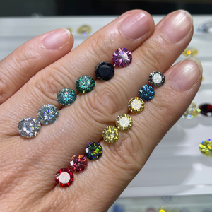 卸売ラウンドカットVVS1クラリティモアッサナイトダイヤモンドルースジェムストーン、グレーディング証明書付き、カラット単価 - Product Image 1