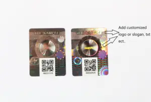 2024 autocollant d'hologramme 3D personnalisé étiquette holographique de sécurité en vinyle étanche avec numéro de série de Code QR imprimé UV pour l'expédition