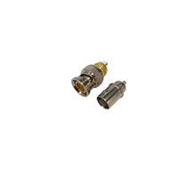 Conector RF de crimpado macho BNC chapado en oro de 75 ohmios Enchufe de monitoreo de cabezal coaxial de video para dispositivos electrónicos