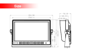 10.1 inch siêu rộng Quad xem xe Màn hình 4CH AHD 1080p PAL NTSC AV tín hiệu đầu vào xe phía sau xem màn hình 24 tháng bảo hành - Product Image 5