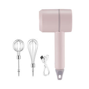 Frullino Elettrico Portatile a Batteria Senza Fili con Ciotola, Corpo in Plastica, 3 Velocità per Montare Panna e Latte - Product Image 3