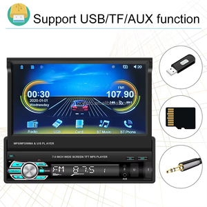 Radio para Auto Podofo con Carplay, Estéreo para Auto con Pantalla Táctil Retráctil de 7 Pulgadas, Autoestéreo con Bluetooth, FM, Entrada Auxiliar, USB, Compatible con Cámara AHD - Product Image 4