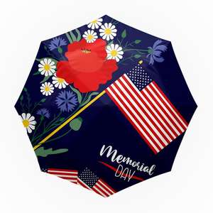 Özel tasarlanmış UV koruma açık şemsiye iş etkinliği ve promosyon parti malzemeleri için ülke bayrağı baskı ile - Product Image 2