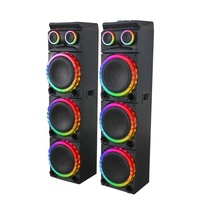 Nuevo altavoz multifunción de 3*10 pulgadas para DJ Party Karaoke con iluminación LED RGB y comunicación auxiliar