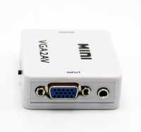1080P Mini VGA RCA/AV Video dönüştürücü adaptör ayırıcılar ve dönüştürücüler pc'den tv'ye