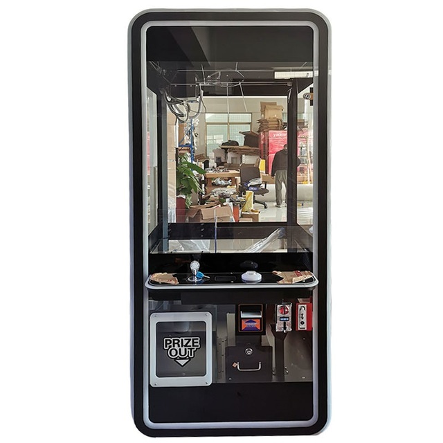 Popalur Hot Selling Entertainment Arcade Claw Machine CLAW SKILL CRANE MACHINE Transparent FUTURISTIC BLACK