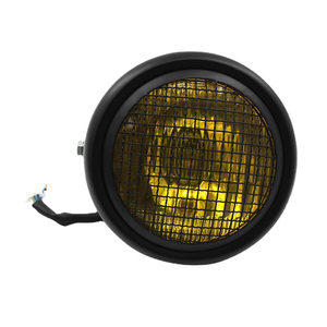 Phare de moto rétro CG125 avec grille de protection, phare universel à faisceau haut/bas - Product Image 1
