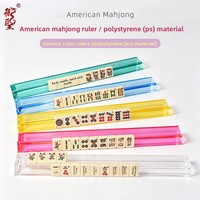 Règle de Mahjong Américaine Sacrée Impériale et Règle de Rangée 405 cm en Plastique Édition Compacte avec Support de Rangement