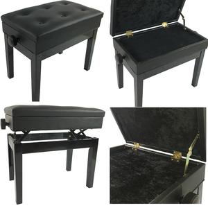 <strong>Piano</strong> Bench Adjustable Single Keyboard <strong>Piano</strong> <strong>Stool</strong> Bench <strong>with</strong> Book <strong>Storage</strong> YM-619 - Product Image 5