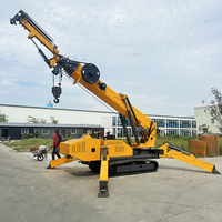 Mini-grue araignée électrique diesel à double alimentation, élévateur sur chenilles télécommandé pour projets d'installation en intérieur