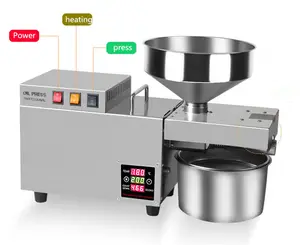 Stainless Steel Oil Press Machine Temperature Control Oil Extractor Commercial Peanut Sesame Oil Press Machine