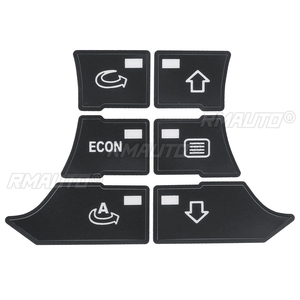 Autocollants de réparation pour boutons de commande de climatisation de la console centrale de voiture pour Audi A3 8P Noir mat - Product Image 5