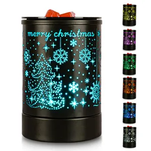 Hot Selling Metal Kleurrijke Led Elektrische Wax Warmer Kerst Wax Melt Brander Nachtlampje