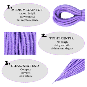 24 นิ้ว Dreadlock Extensions ทําด้วยมือ<span class=keywords><strong>ผม</strong></span> Dreadlock Extensions สําหรับชาย/หญิงเรกเก้<span class=keywords><strong>ฮิปปี้</strong></span><span class=keywords><strong>ทรง</strong></span><span class=keywords><strong>ผม</strong></span> - Product Image 4