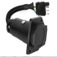 Adaptateur prise de remorque 7 voies vers prise plate 4 voies, prise plate 4 voies, prise 3 voies, faisceau de câblage pour prise d'éclairage de remorque de camping-car