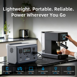 ABOK 300W LiFePO4 Portable Power Station 140W PD Fast Charging USB-C <b>Solar</b> <b>Generator</b> 100W MPPT for Outdoor Camping Travel - Product Image 4