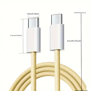 Kabel Data pengisi daya Cepat PD 60W, kabel Data pengisian daya USB kustom pabrik untuk Iphone