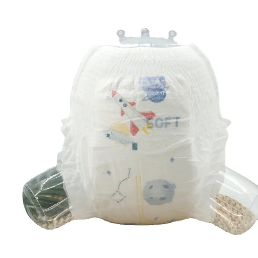 super dry and absorbent quality disposable baby diaper pants from baby diaper OEM factory