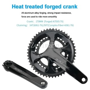 <span class=keywords><strong>Pédalier</strong></span> de vélo de route RIRO 110BCD 10/11S avec boîtier de <span class=keywords><strong>pédalier</strong></span> <span class=keywords><strong>34</strong></span>/50T, ultraléger, durable, manivelle 170mm, triple plateaux, pièce de vélo - Product Image 5