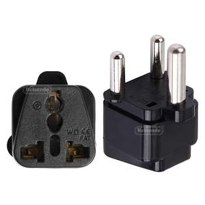 <span class=keywords><strong>Adaptador</strong></span> Universal de 15A con 3 Tomas de Corriente, Sin Conexión a Tierra, para Sudáfrica y EE. UU., Enchufe de Viaje con Panel Grande, Regleta de Alimentación Reductora - Product Image 2