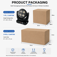 4-Augen COB LED Moving Head Light mit hoher Leistung, Bühnen-Wash- und Strobe-Effekt, professionell für DJ, Disco, Nachtclub, Hochzeit, Event, DMX512, 5000K