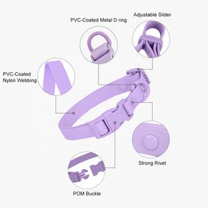 Juego de <span class=keywords><strong>collar</strong></span> y correa para perro inodoro fácil de limpiar, correas de nailon suave en el interior, <span class=keywords><strong>collar</strong></span> de perro de PVC impermeable recubierto de PVC - Product Image 2