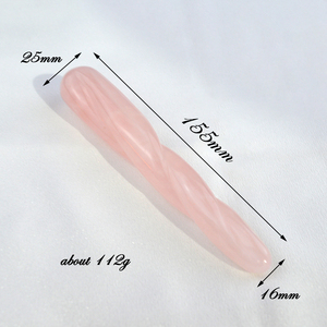 Bacchetta da massaggio al quarzo rosa con bastoncino da massaggio in cristallo per meditazione di guarigione energetica le donne si rilassano con il bastoncino da massaggio Yoni - Product Image 2