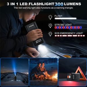 Bộ khởi động bình ắc quy di động công suất cao với pin Lithium cho ô tô, xe tải, xe máy, tích hợp đèn LED - Product Image 4