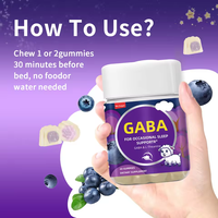 Gummies apaisantes à marque privée pour adultes, supplément d'acide gamma-aminobutyrique pour le soulagement du stress et le bien-être, végétalien