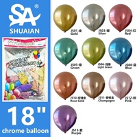 Shuaian Vente en gros de décorations de fête, ballons en latex métalliques chromés de 36 pouces, imprimés, ballons de mariage de la Saint-Valentin, en gros