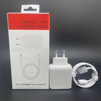 Pour Oneplus 65W EU Supervooc Chargeur Rapide Adaptateur de Charge Rapide Câble Type C pour Oneplus 1+ 9 Pro 9 9RT 9R 8T Nord2 Nord CE 3 Lite