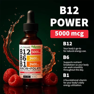 Gotas de Vitamina B12+B6 Personalizadas al por Mayor, Ungüento para Estimular el Sistema Inmunitario, Multivitaminas para Adultos, Soporte Energético y Mineral, 60 ml - Product Image 2