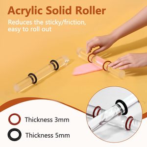 Herramientas de Acrílico para Cerámica, Juego de 5 Cortadores de Arcilla Flexibles con Rodillo de Acrílico, Suministros de Modelado de Alta Calidad para Joyería - Product Image 3