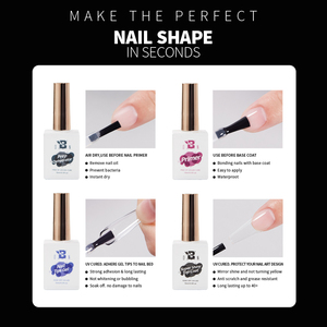 BOZLIN Lujo 5 en 1 semipermanente Soak Off UV LED <span class=keywords><strong>uñas</strong></span> pegamento Gel suave Gel puntas Kit <span class=keywords><strong>para</strong></span> extensión de <span class=keywords><strong>uñas</strong></span> - Product Image 4