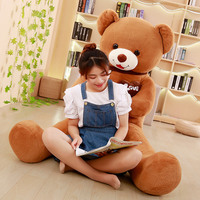 Boneka beruang Teddy mainan mewah, syal cinta kualitas tinggi Super lembut tiga warna boneka beruang Teddy raksasa