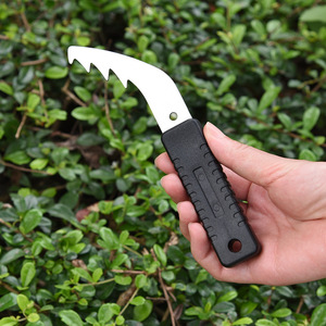 Yiming Weeding <b>Hook</b> Stainless Steel Curved Blade <b>Garden</b> Manual Weed Remover Tool 17x5x1.3 Cm - Product Image 2