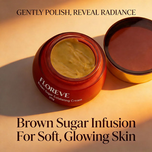 Exfoliante Corporal de Azúcar Moreno Natural para una Limpieza Profunda y una Suavidad Delicada, Crema Exfoliante para Rostro y Cuerpo - Product Image 3