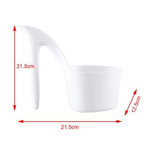 Ornamenti da tavolo per interni/esterni bianchi con tacco alto a forma di vaso di fiori Patio giardino arredo giardino casa fioriere - Product Image 4