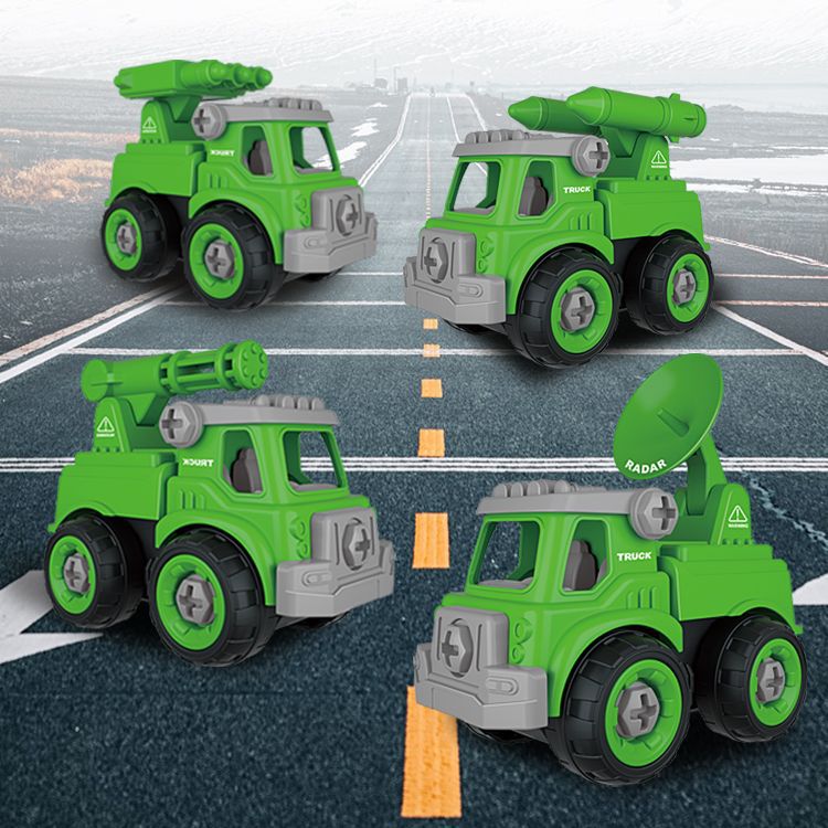 Engineering team DIY truck toys and educational child toys games for kid building car