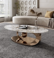 Table Basse Moderne et Luxe, Petite Table d'Appoint Nordique Rétro en Métal Simple, Mobile et Portable pour Salon ou Chambre