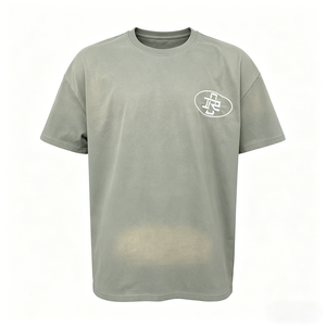 เสื้อยืดแฟชั่นสตรีทแวร์แขนสั้นทรงฮีวีเวท 300gsm ล้างสีแบบแอซิดวอช กำลังเป็นที่นิยม พร้อมสกรีนโลโก้ตามสั่งด้วยเทคนิคซิลค์สกรีน - Product Image 1