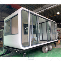 Petite maison mobile Apple, structure en acier, chalet, caravane de voyage, remorque pour usage commercial ou de bureau